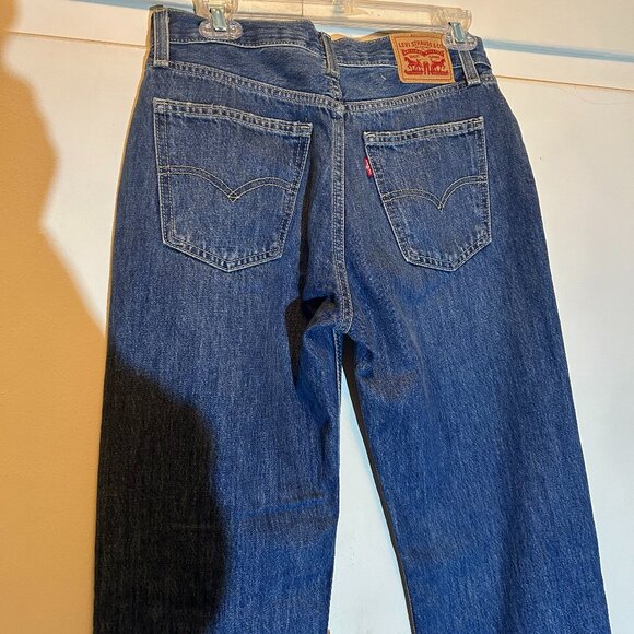 Levi Low Pro Straight Distressed Womens Jeans Size 26W - Picture 2 of 8